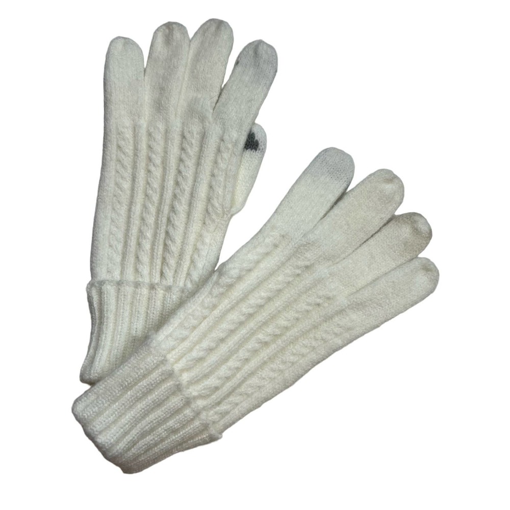 Hat Attack Cable Knit Touch Screen Glove New Ivory‎